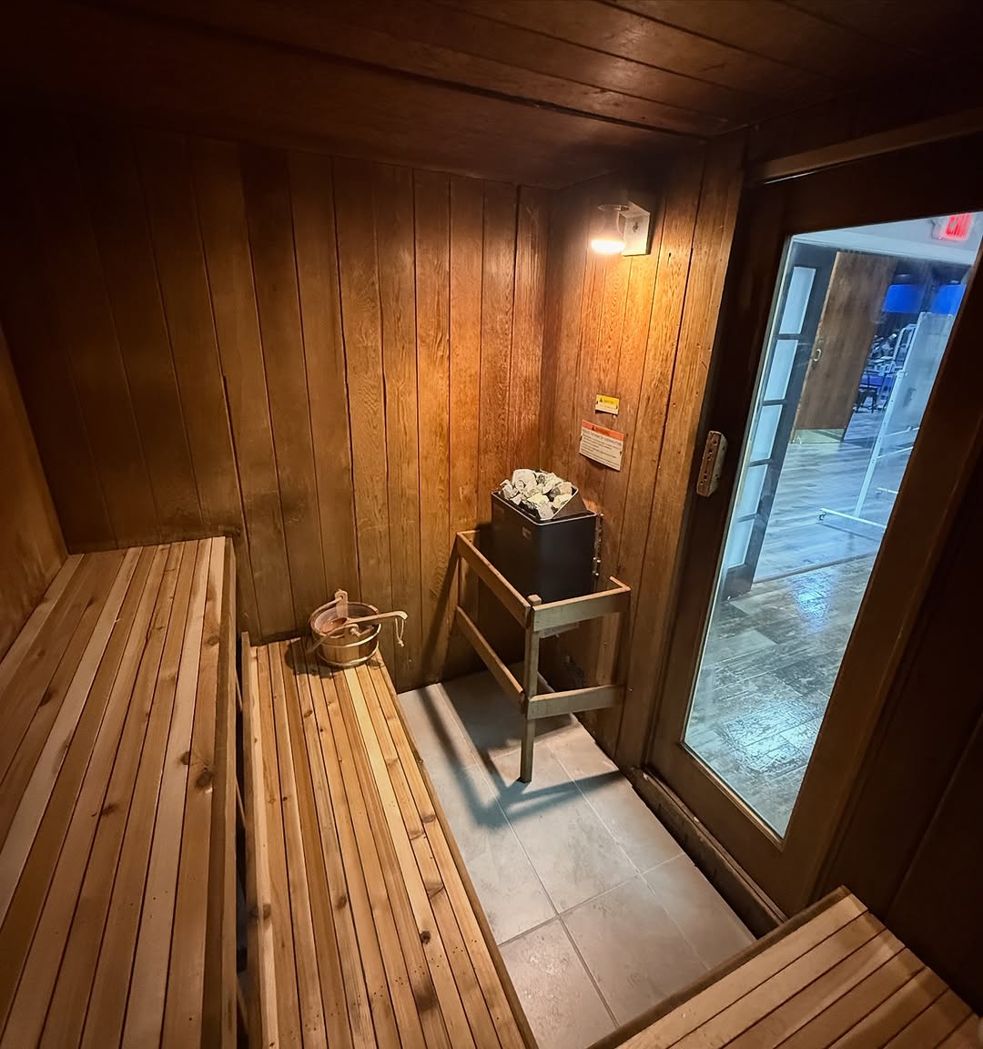 The sauna at QC Pump House